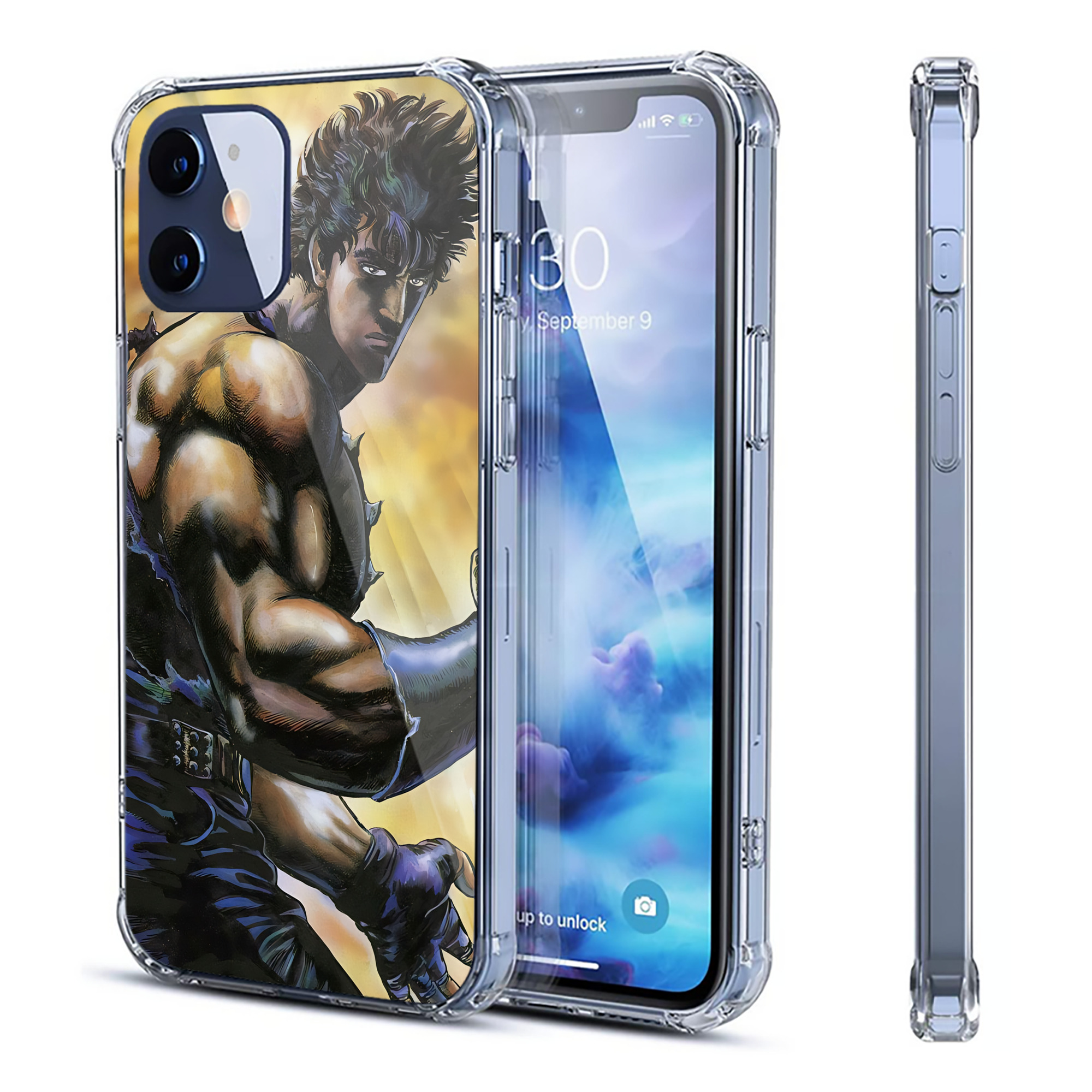 （画像用） 北斗の拳 Fist of the North Star 【iPhone 12シリーズ対応】透明スマホケース（クリアソフトケース）